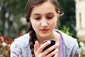 teen on phone