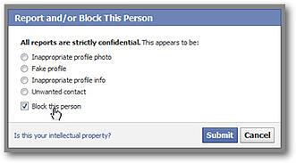 Blocking Friend on Facebook
