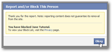 Blocking Friends on Facebook