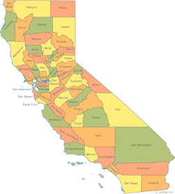 california county map 