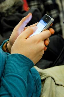 child with cell phone