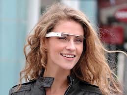 girl wearing Google Glasses