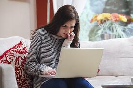 Girl on computer