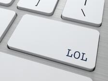 Lol Key Means Laughing Out Loud Funny Or Laugh Royalty-Free Stock